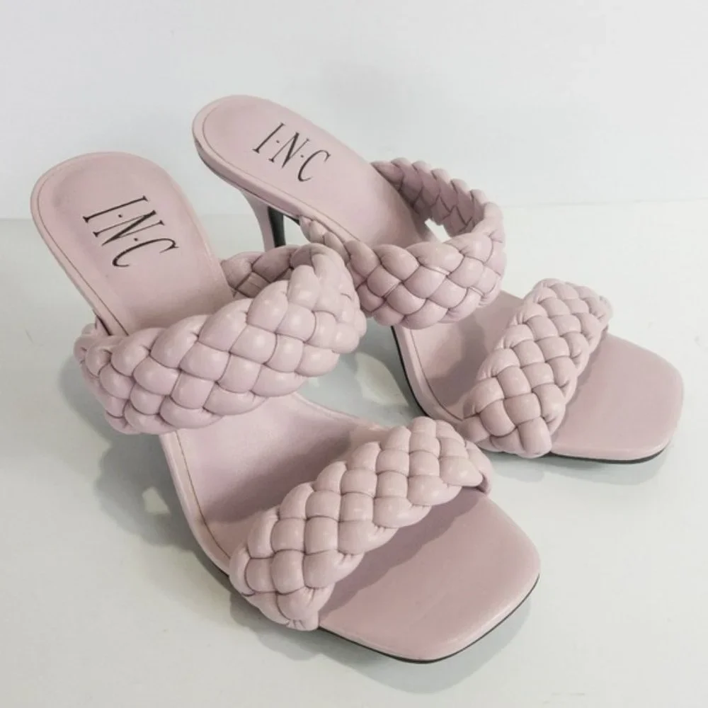 INC International Concepts Lyra Braided Sandals Lavender -6.5 - Picture 2 of 3